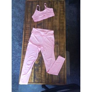 Pink sports bra/legging combo
